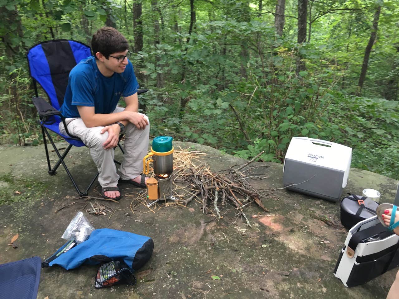 Asher K.'s photo of tent camping at DeSoto State Park Campground near Estillfork, AL
