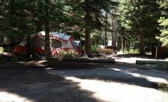 Natalie B.'s photo of tent camping at Colter Bay Tent Village at Colter Bay Village — Grand Teton National Park near Felt, ID