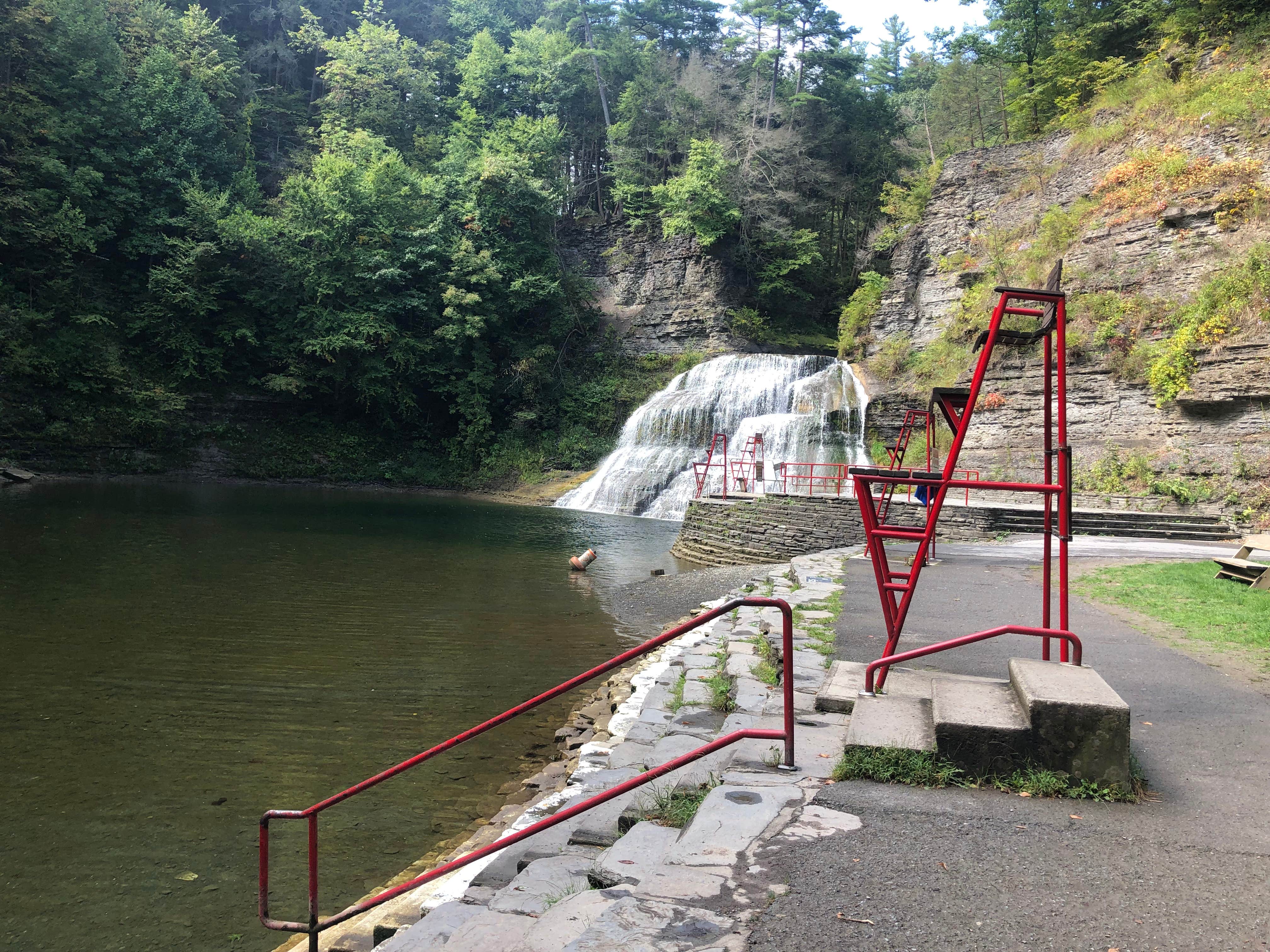 Swimming hole by the Lower Falls. Open Memorial Day-Labor Day
