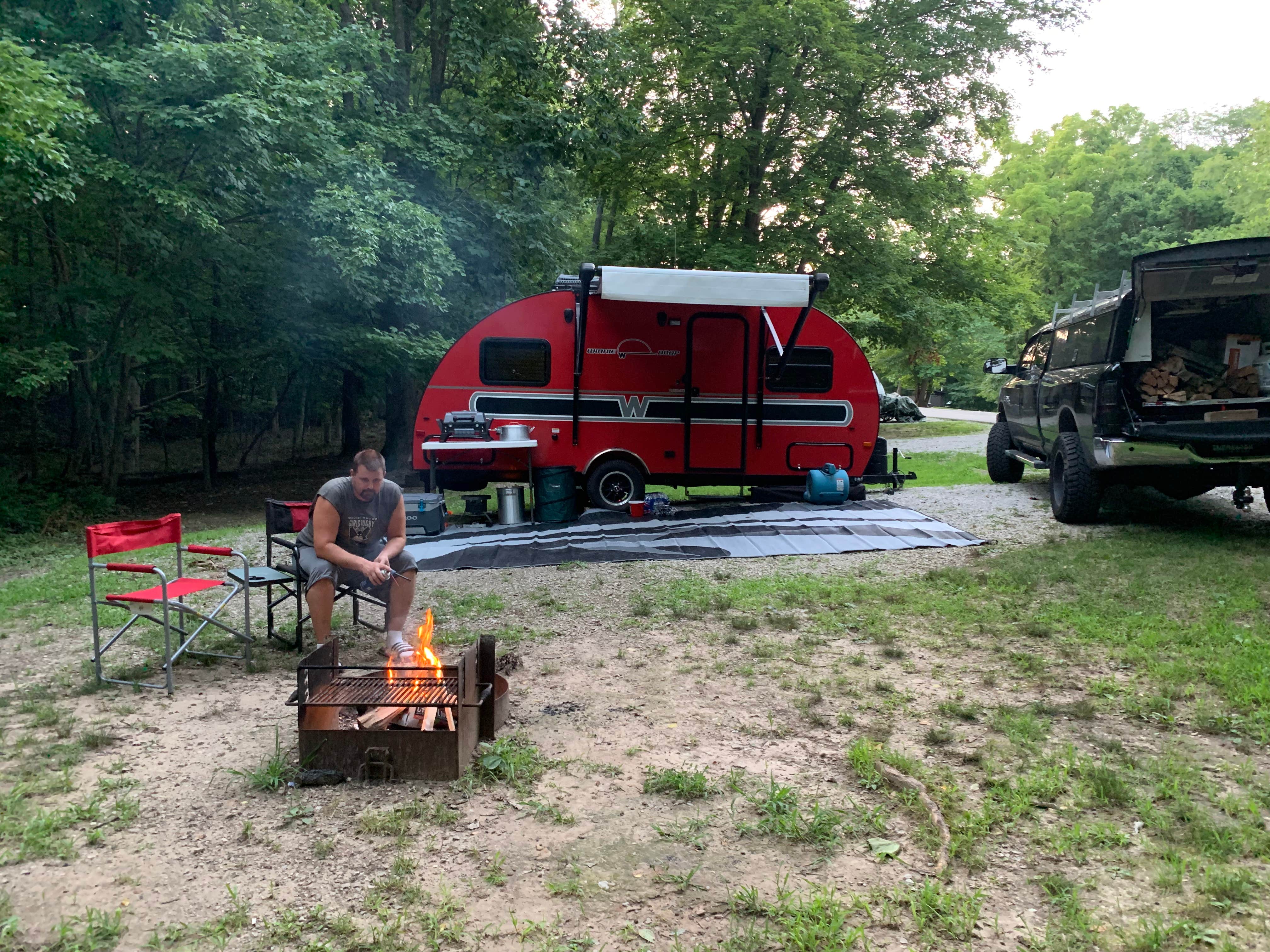 Stacey S.'s photo of rv camping at Cecil M Harden Lake Raccoon State Recreation Area near Smithville, IN
