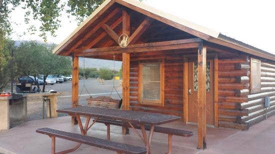 J K.'s photo of glamping accommodations at Cottonwood Campground — Roper Lake State Park near Bowie, AZ