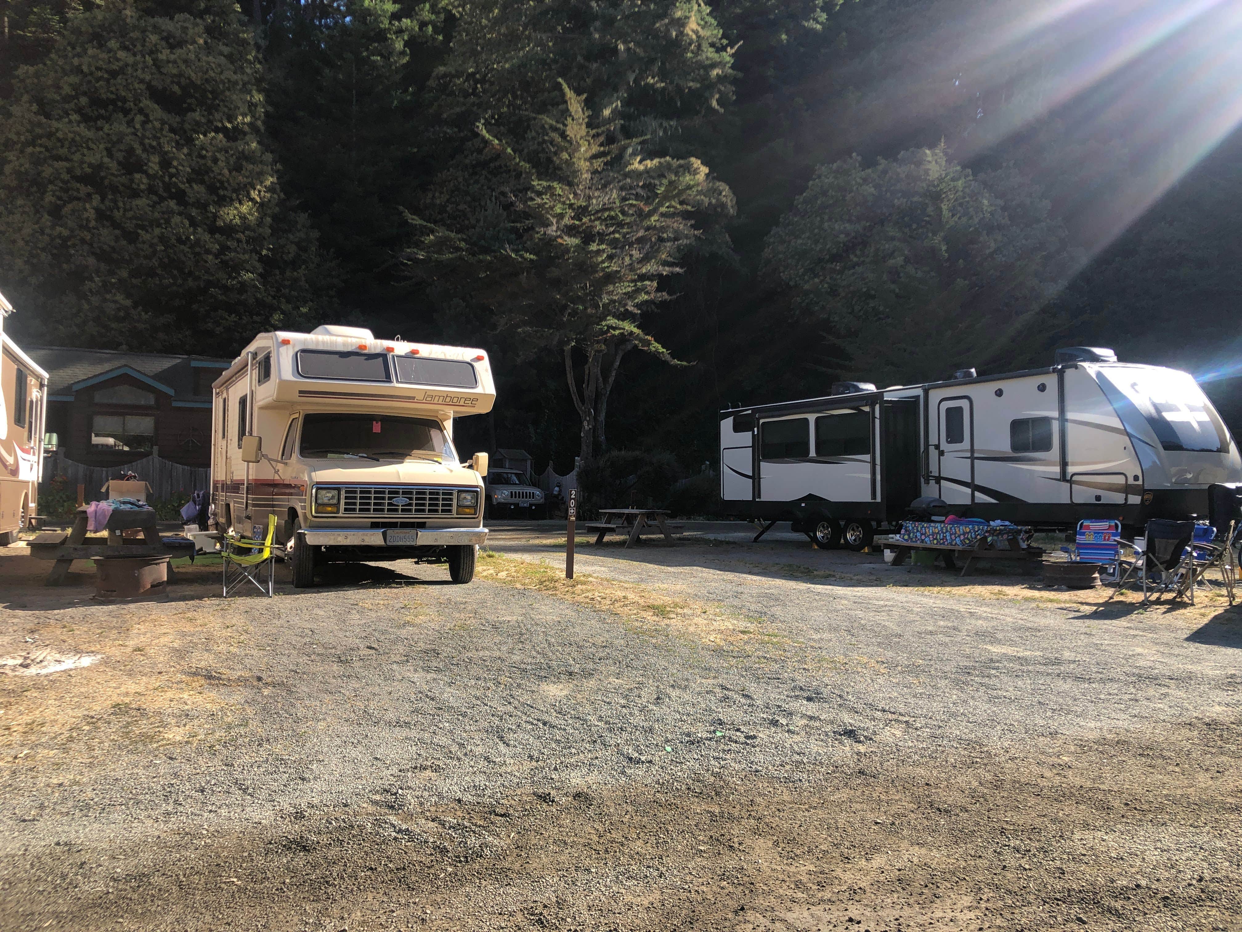 Hayley K.'s photo of rv camping at Caspar Beach RV Park & Campground near Piercy, CA