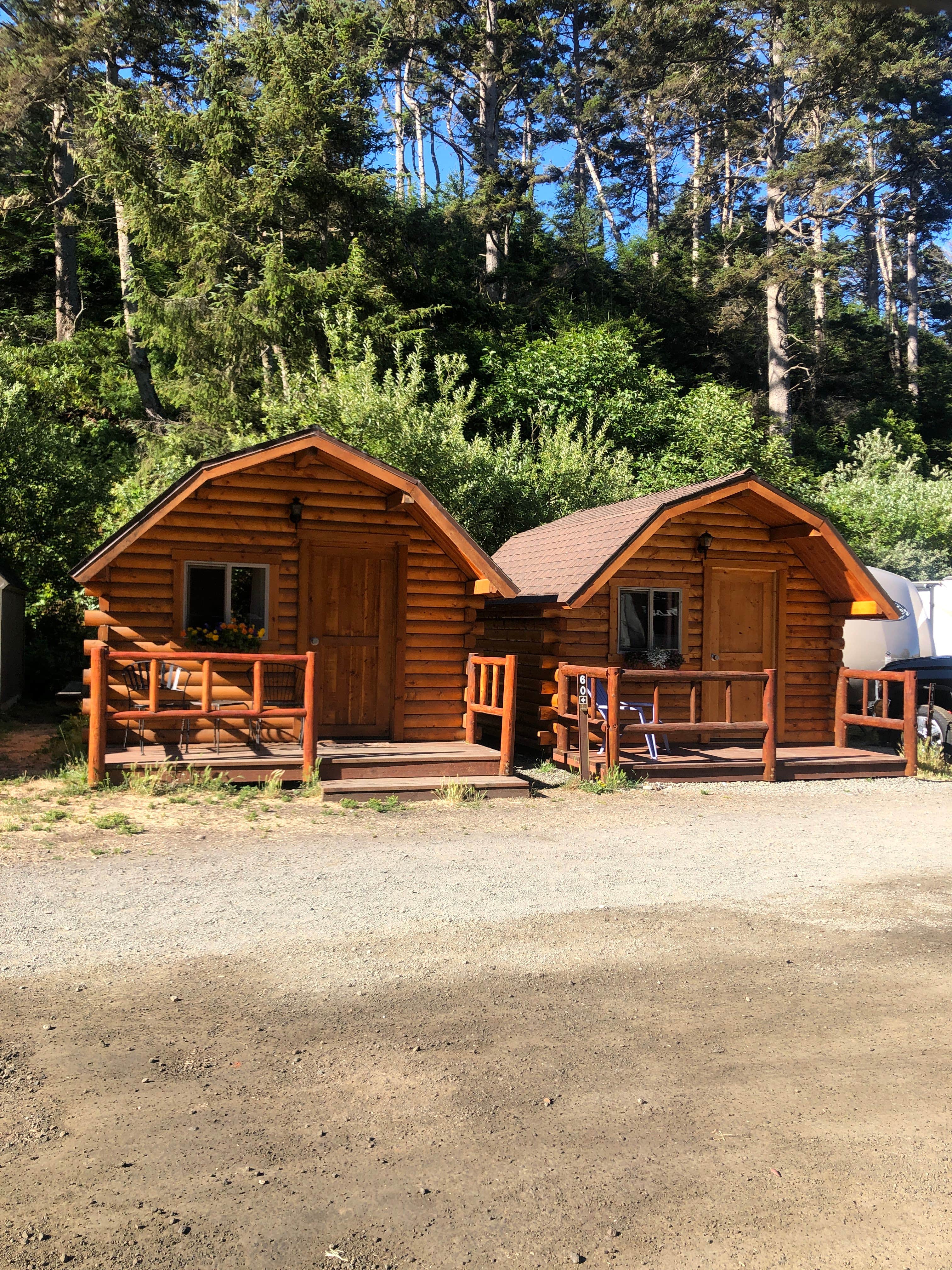 Hayley K.'s photo of a cabin at Caspar Beach RV Park & Campground near Covelo, CA