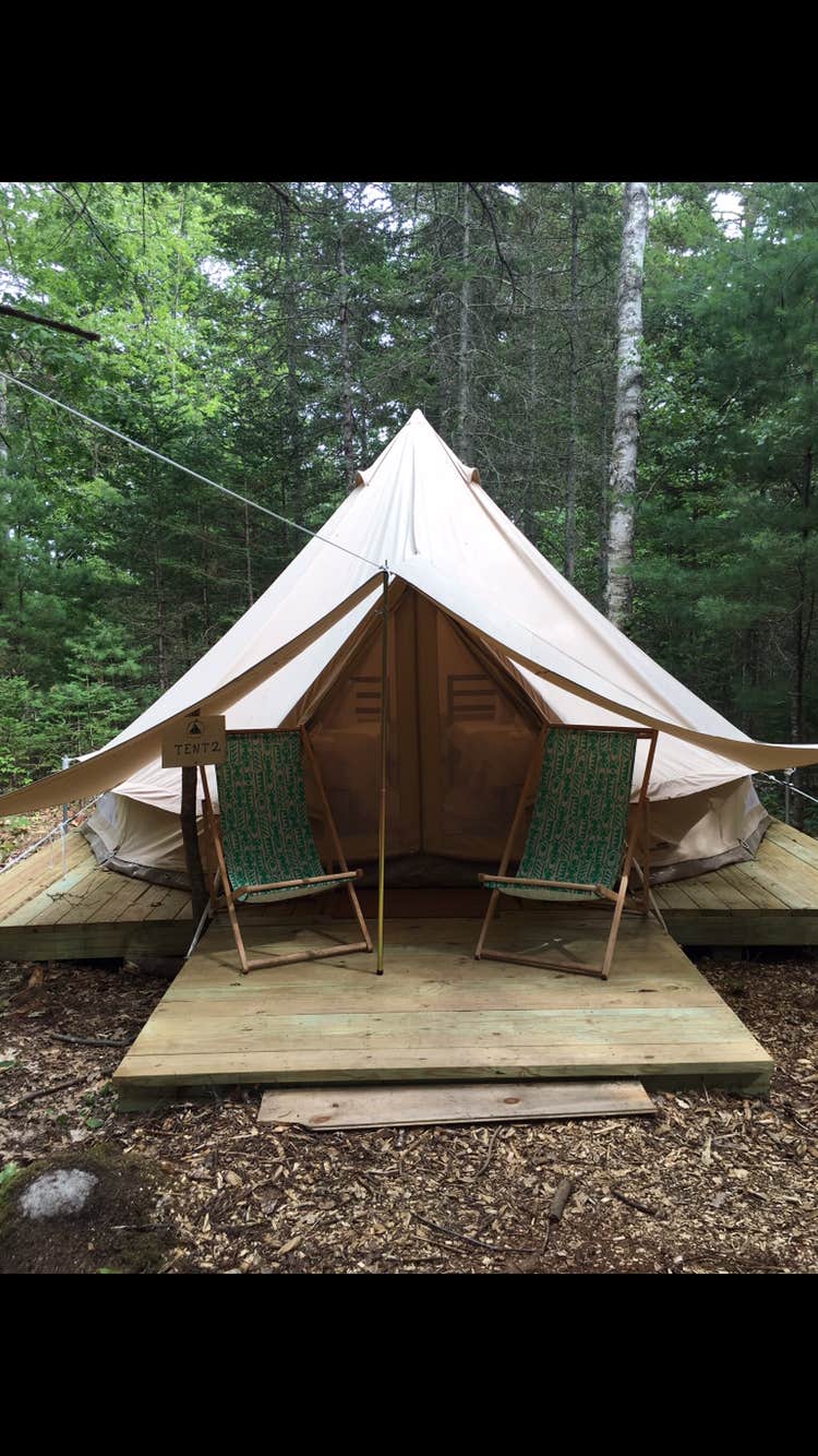 Kelli T.'s photo of tent camping at Tops’l Farm near Alna, ME