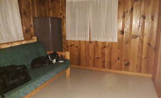 Brittney J.'s photo of glamping accommodations at Deer Creek Guard Station Cabin near Seneca, OR