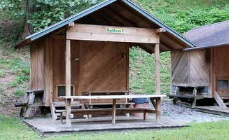 Myron C.'s photo of glamping accommodations at Lazy Turtle Campground & Cabins near Nantahala National Forest