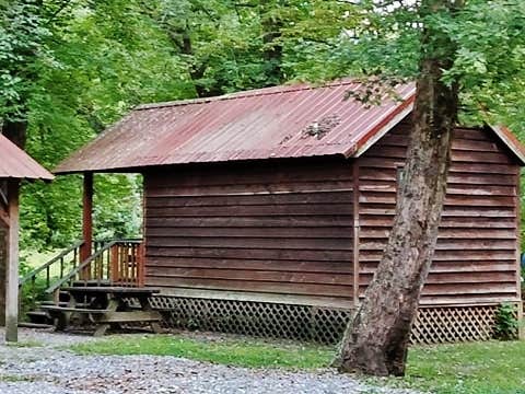 Myron C.'s photo of glamping accommodations at Lazy Turtle Campground & Cabins near Great Smoky Mountains National Park