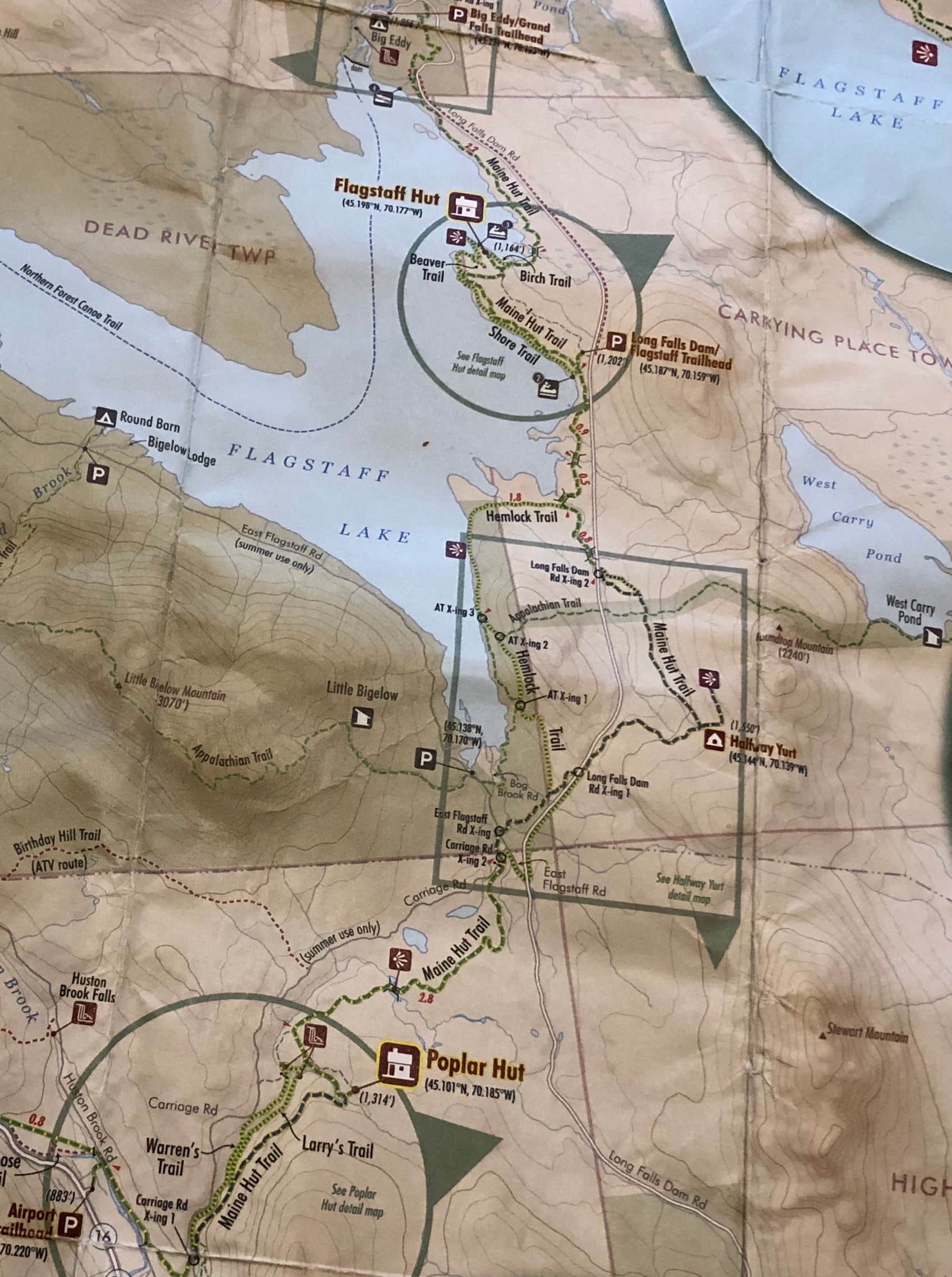 You can buy detailed trail maps