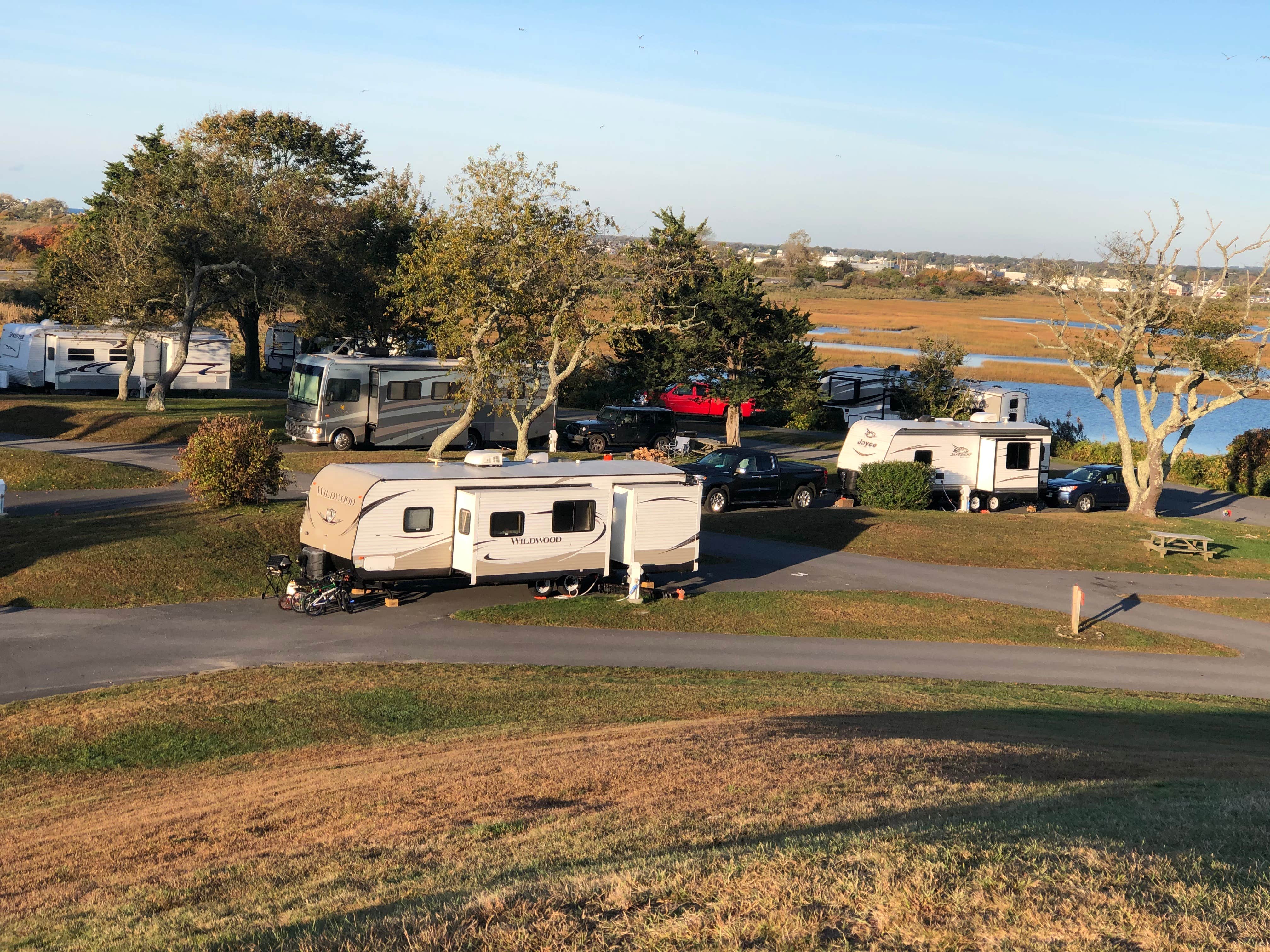 Lee D.'s photo of rv camping at Fishermens Memorial State Park Campground in Rhode Island