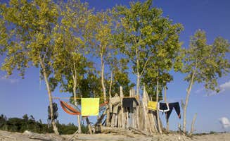 Dave E.'s photo of glamping accommodations at Lake Michigan Recreation Area near Huron-Manistee National Forests