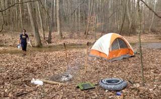 Dave E.'s photo of a dispersed camping area at Knobstone Trail near Jeffersonville, IN