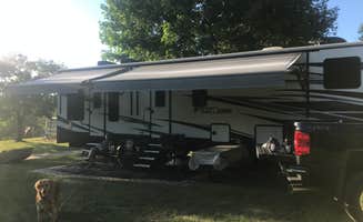 Bill's photo of camping with pets at Wooden Shoe Campground near Petoskey, MI