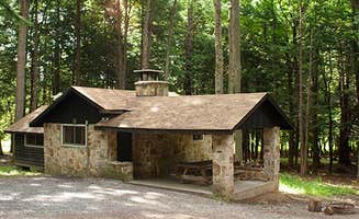 J K.'s photo of a cabin at Parker Dam State Park Campground near Pine Grove Mills, PA