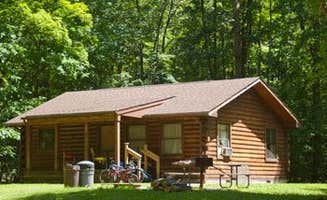 J K.'s photo of a cabin at Pymatuning State Park Campground near North Springfield, PA