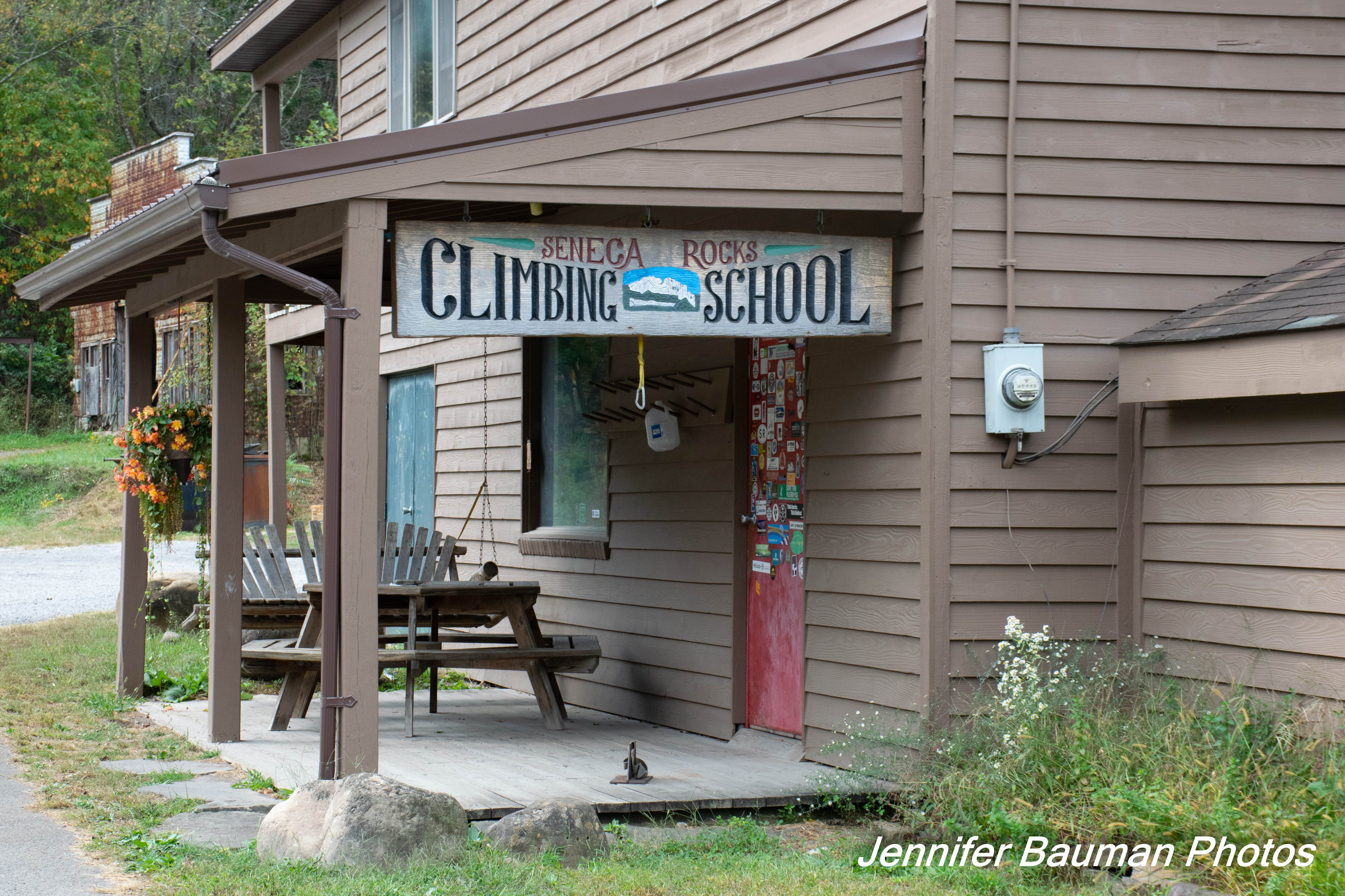 Rock climbers love Seneca Rocks.