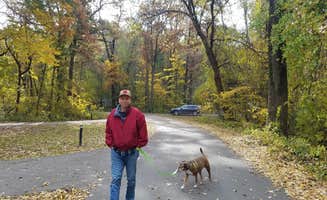 Jennifer H.'s photo of camping with pets at McGinnis Lake Campground — Holly Recreation Area near Flushing, MI