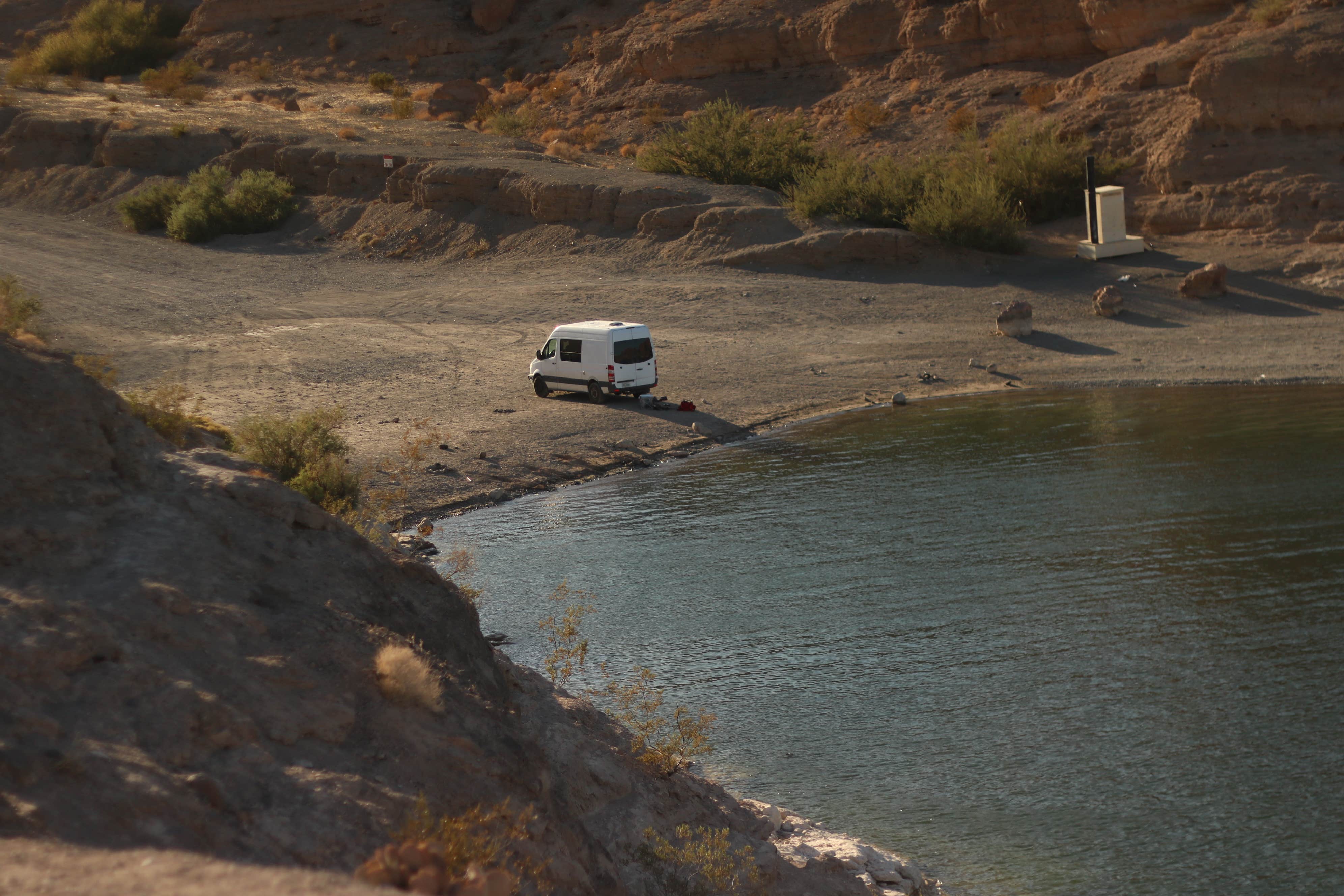 Odyssey A.'s photo of rv camping at Boxcar Cove Dispersed Camping — Lake Mead National Recreation Area near Meadview, AZ