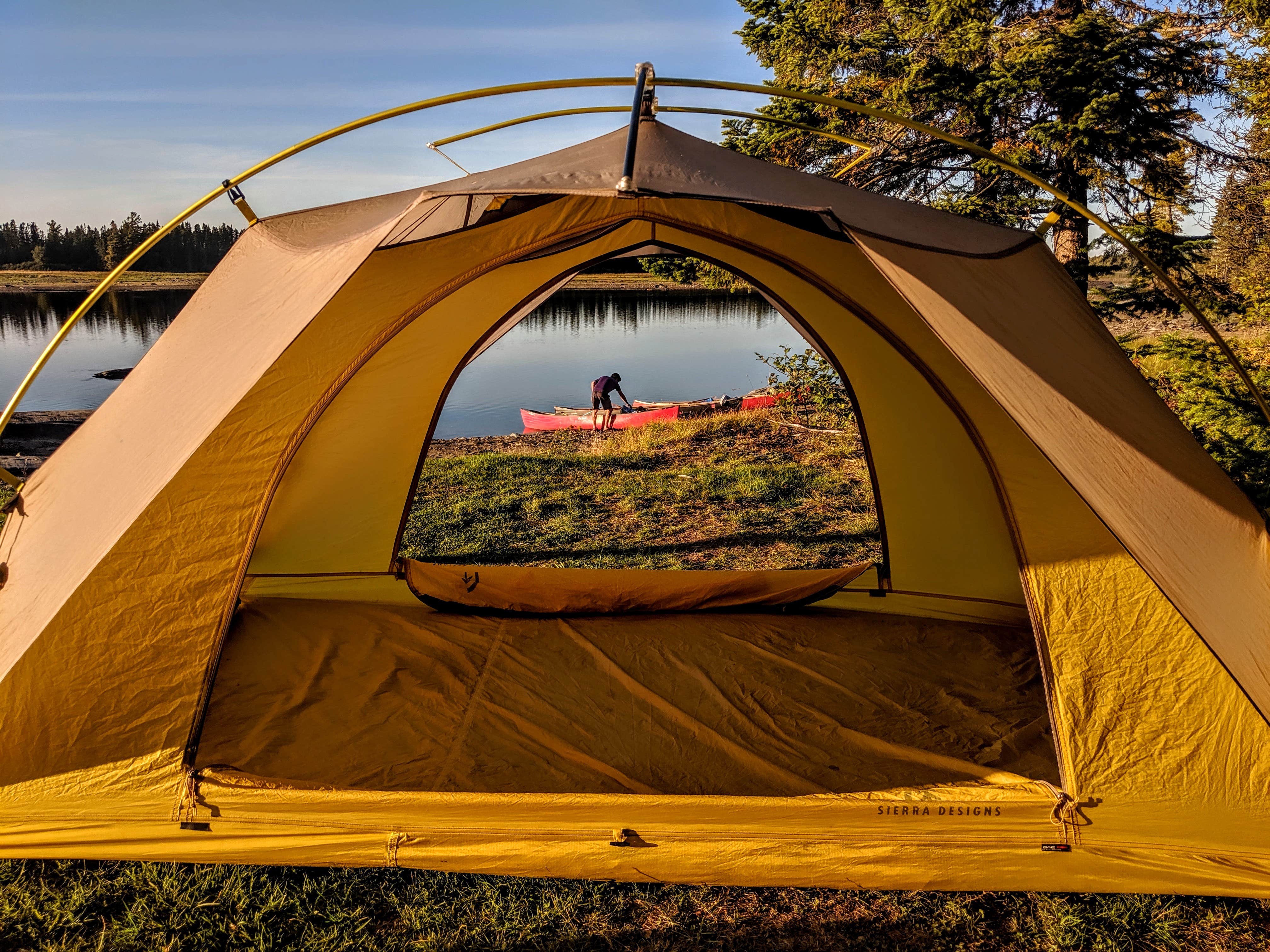 Shari  G.'s photo of tent camping at Pine Stream Campsite on the W. Penobscot River near Frenchtown, ME