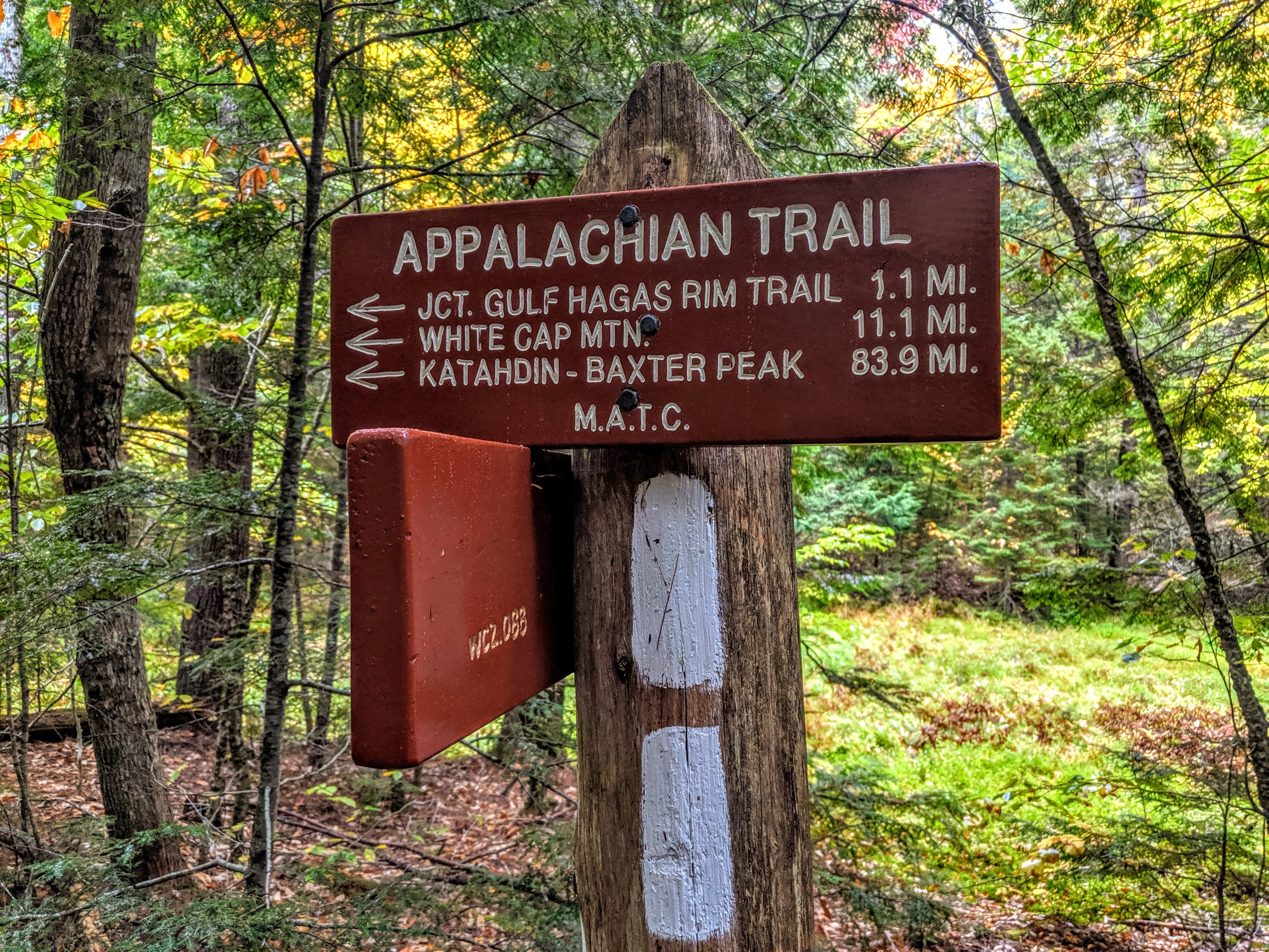 This sign is about 1/4 mile from the campsites.