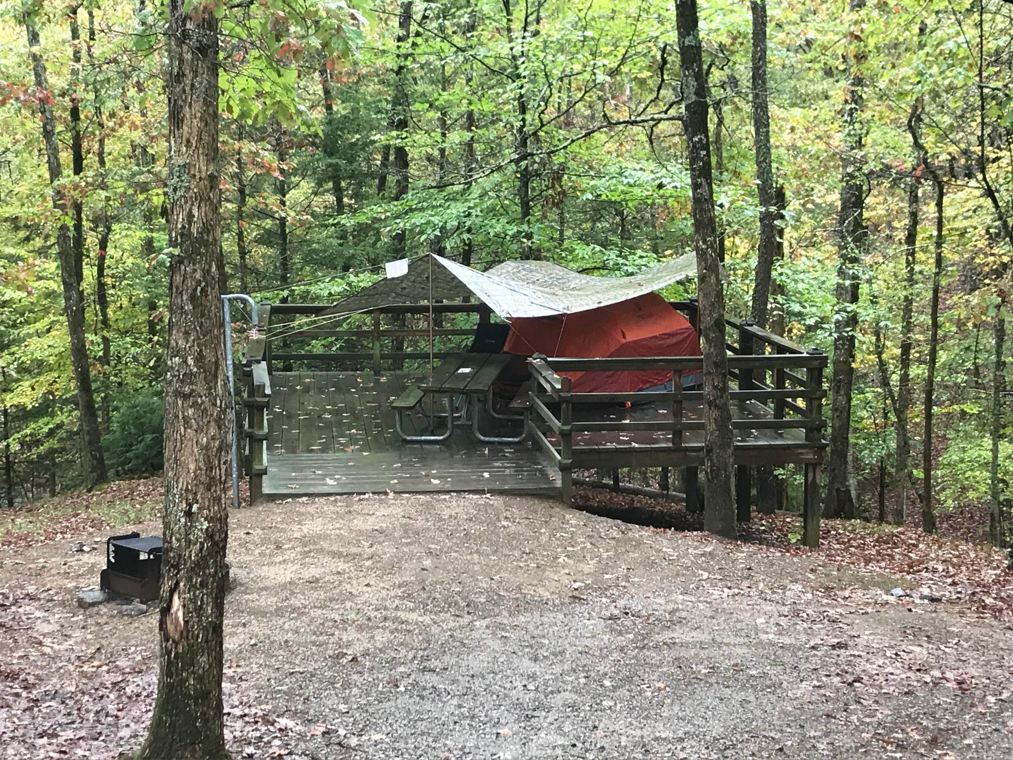 Dave V.'s photo of glamping accommodations at Royal Oak Campground — Hungry Mother State Park near Ceres, VA