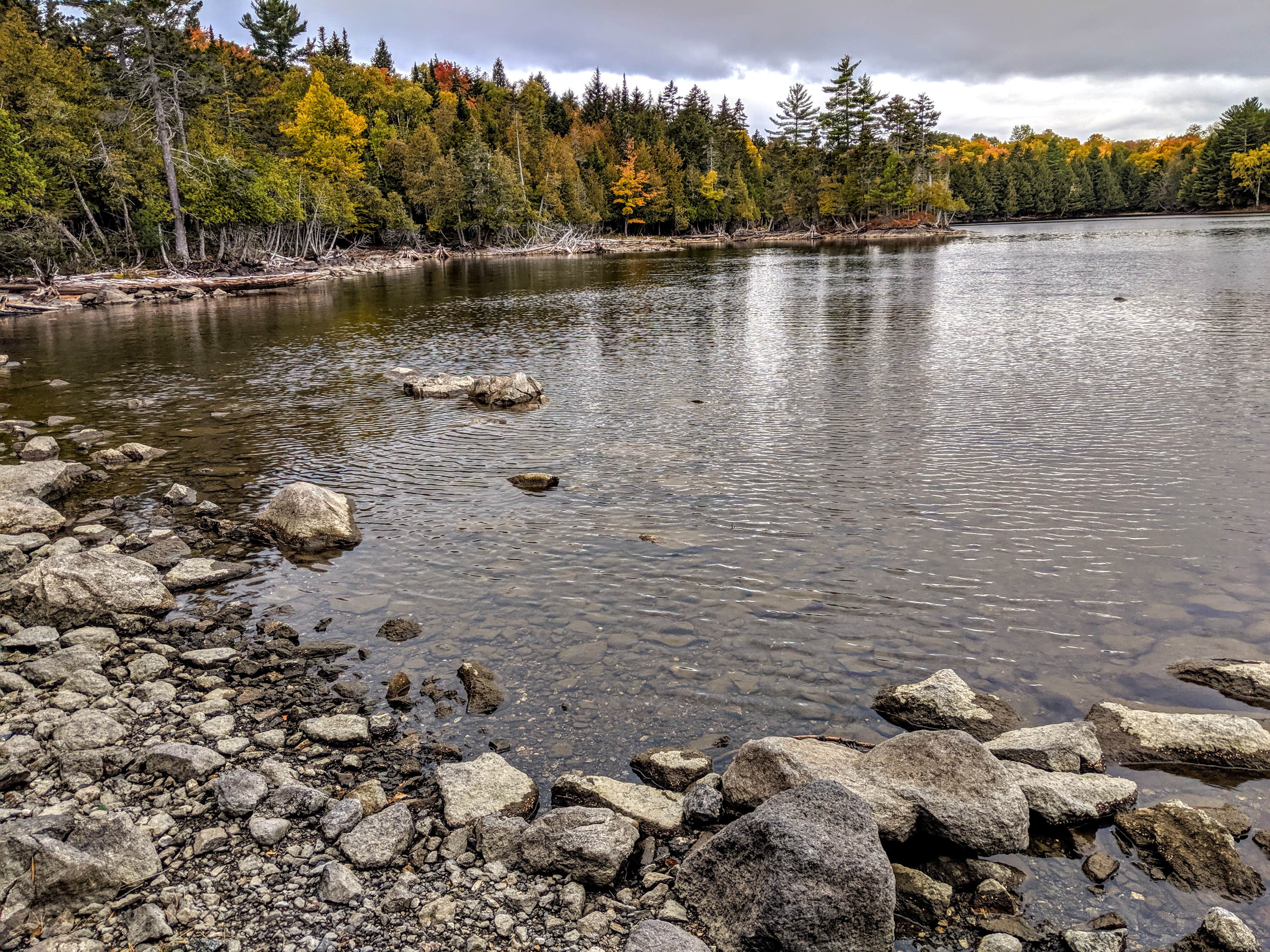 Beautiful Moosehead Lake.  Picture doesn't do it justice due to the rainy day.