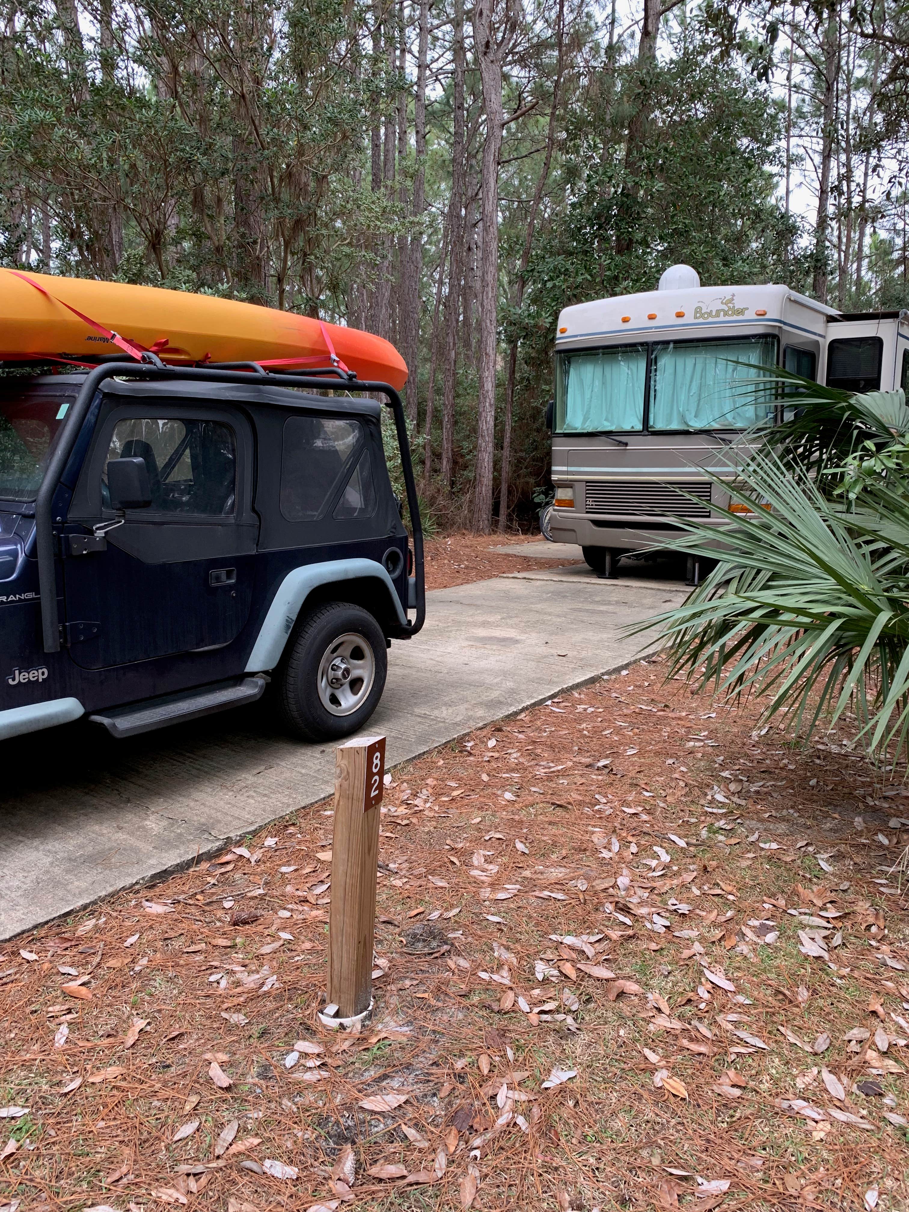 Bounding Around's photo of rv camping at Topsail Hill Preserve State Park Campground near Baker, FL
