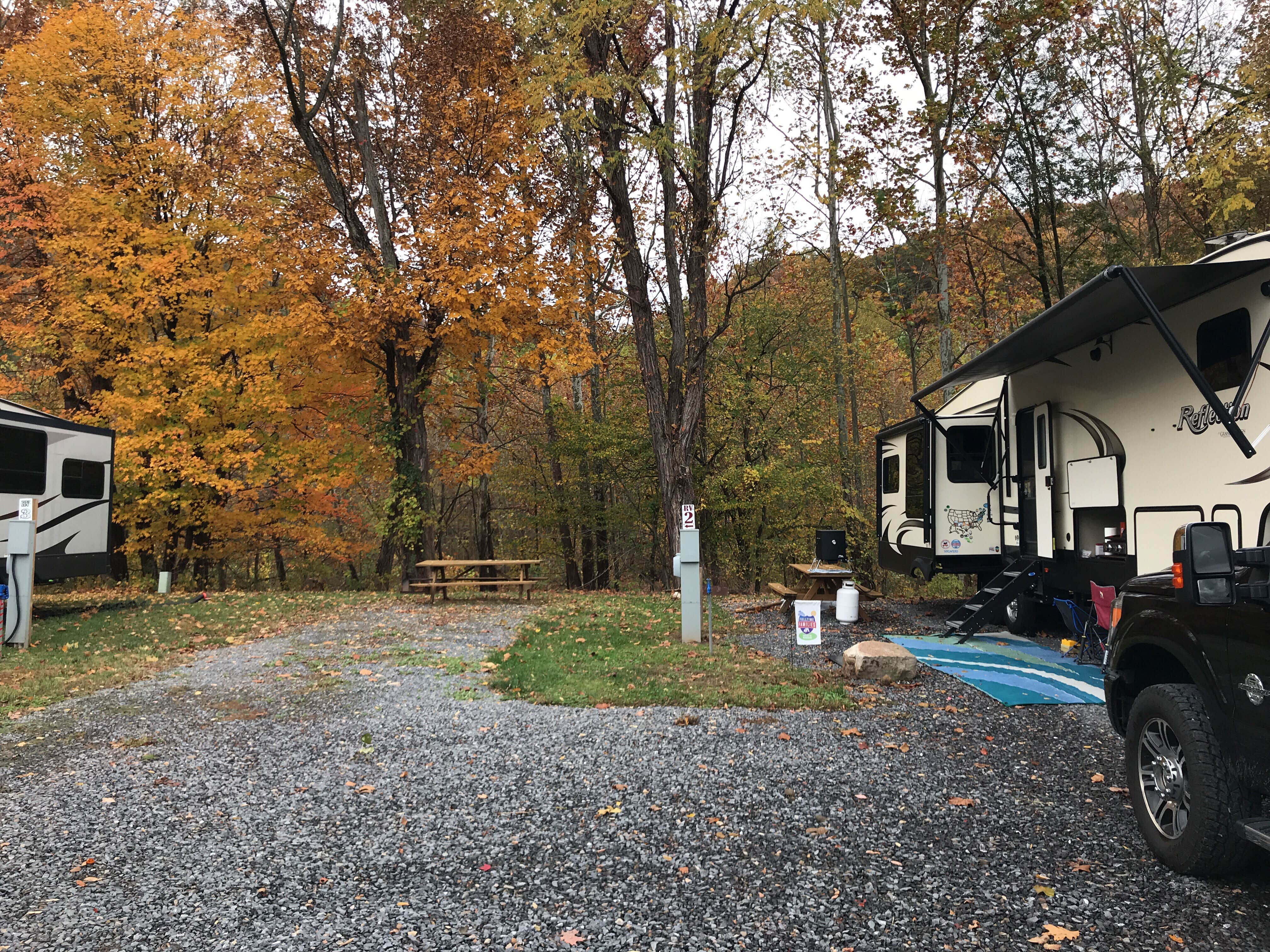 Jason E.'s photo of rv camping at Smoke Hole Caverns and Log Cabin/RV Resort near Accident, MD
