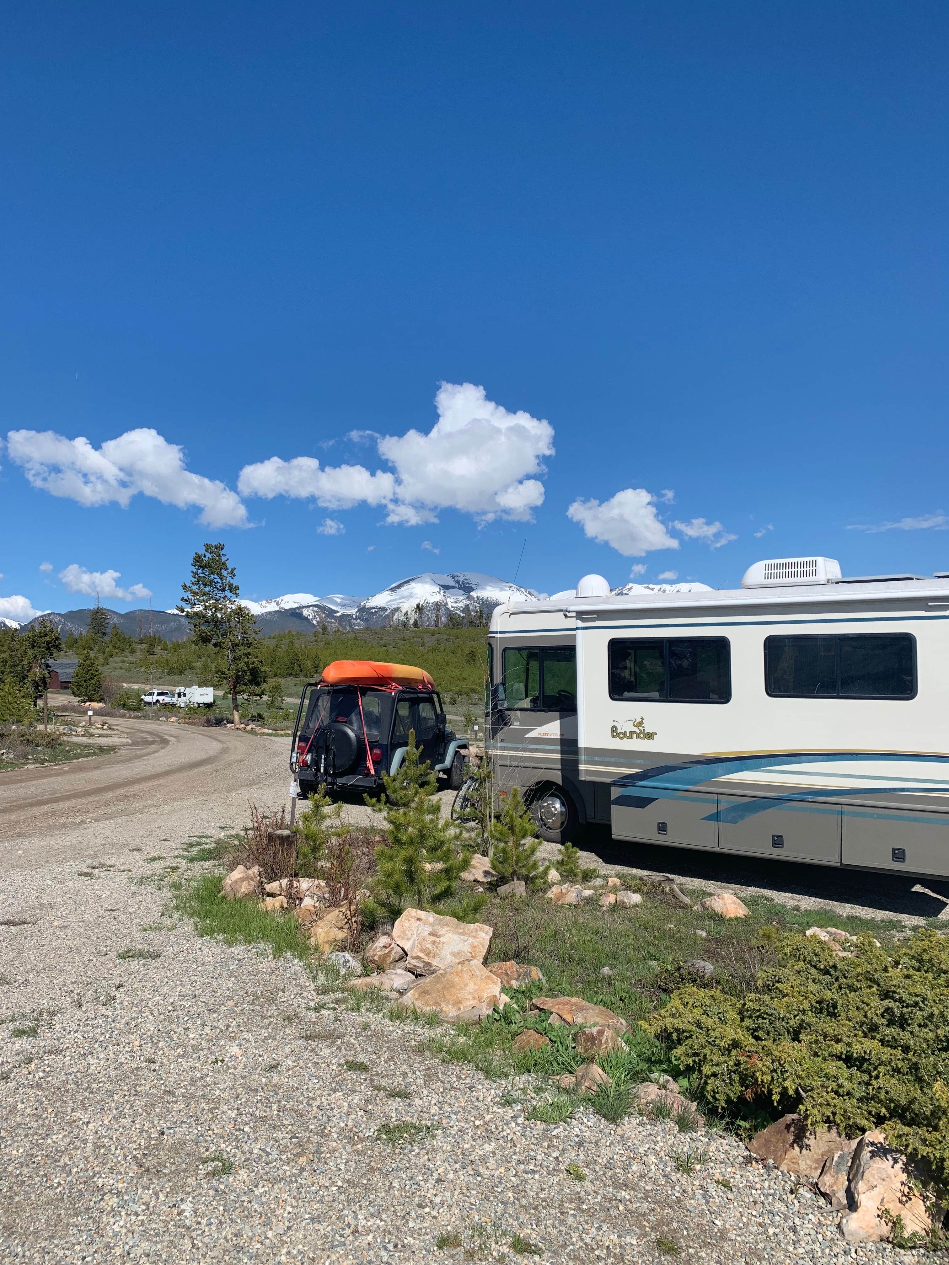 Bounding Around's photo of rv camping at Lowry Campground near Dillon, CO