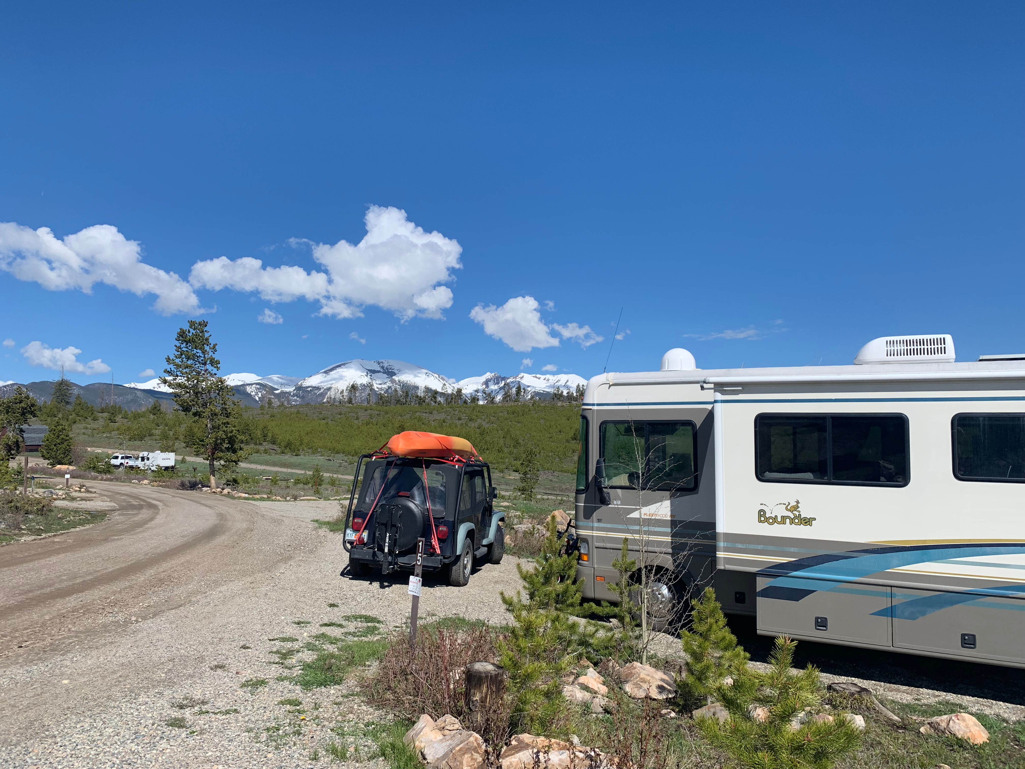 Bounding Around's photo of rv camping at Lowry Campground near Blue River, CO