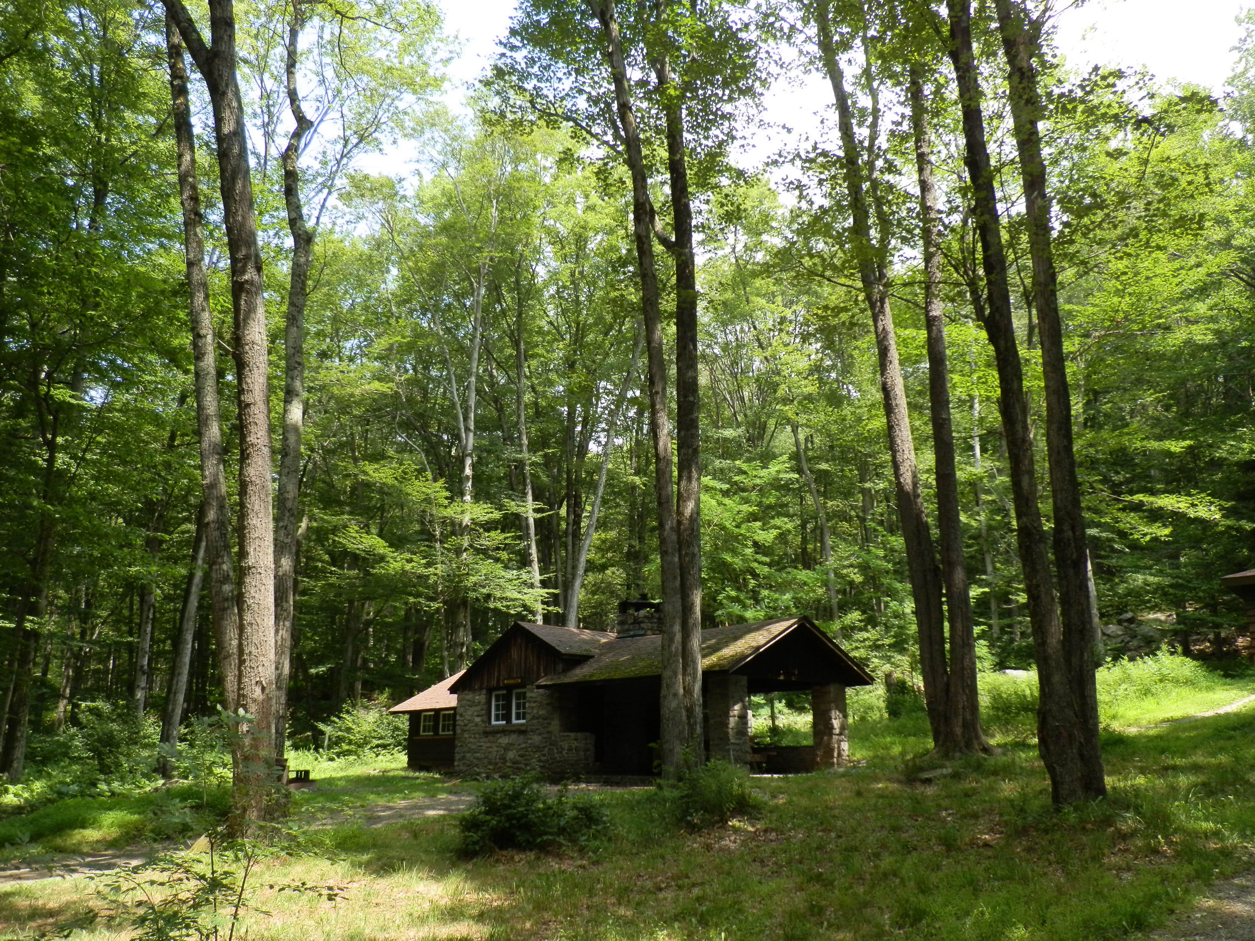 J K.'s photo of a cabin at Pickerel Point Campground — Promised Land State Park near Tobyhanna, PA