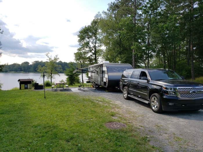 J K.'s photo of rv camping at Pickerel Point Campground — Promised Land State Park near Lords Valley, PA