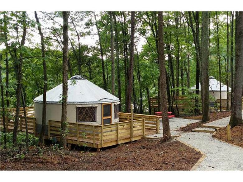 Justin C.'s photo of glamping accommodations at Sweetwater Creek State Park Campground near Chattahoochee Hills, GA