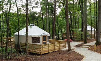 Justin C.'s photo of glamping accommodations at Sweetwater Creek State Park Campground near Peachtree Corners, GA
