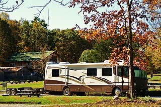 Dania E.'s photo of rv camping at Falls Creek Cabins & Campground near Parkers Lake, KY
