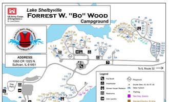 Camping near Wilborn Creek (group Camp): Forrest W. Bo Wood, Sullivan, Illinois