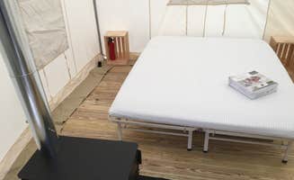 The Dyrt's photo of glamping accommodations at Farm with a View and a Canopy near Hopkinton-Everett Lake