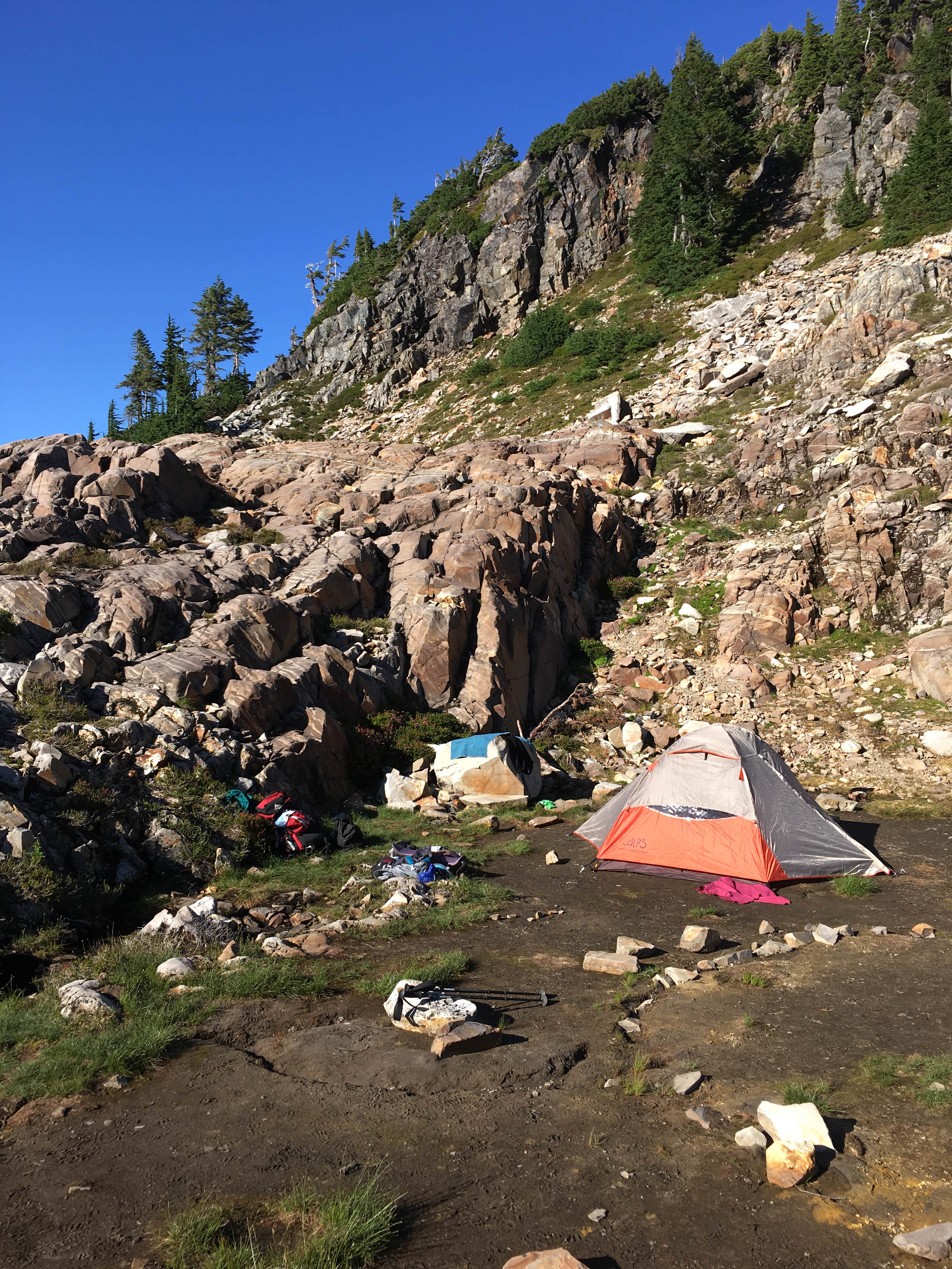 Megan C.'s photo of tent camping at Gothic Basin near Redmond, WA