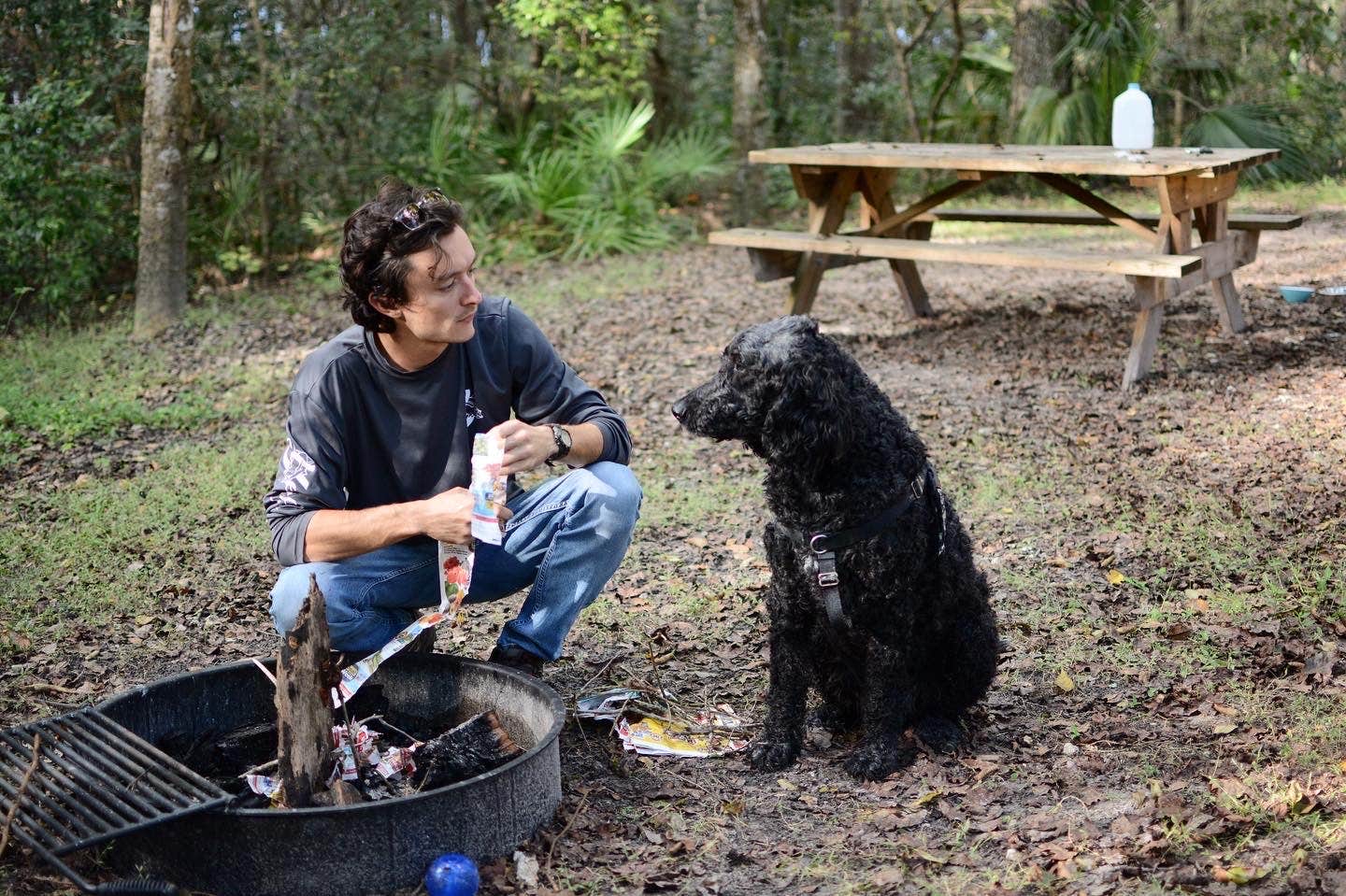 Jennifer T.'s photo of camping with pets at Cypress Glen Campground near Trilby, FL