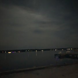 Night time water view