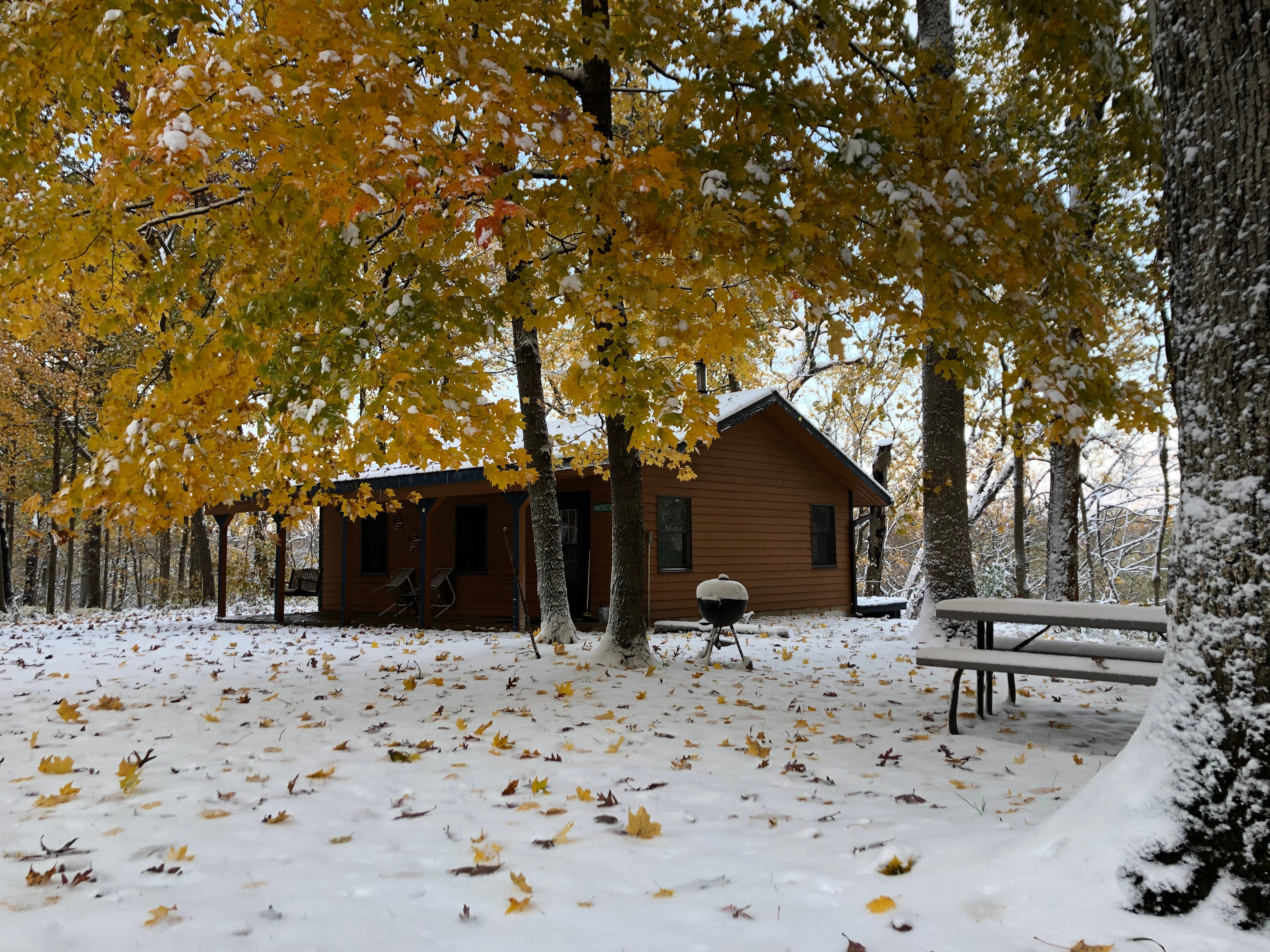 All of our cabins are 4 season cabins with central air & are furnace heated.  So we are open all year with pricing being less from Dec. 1 - March 31.