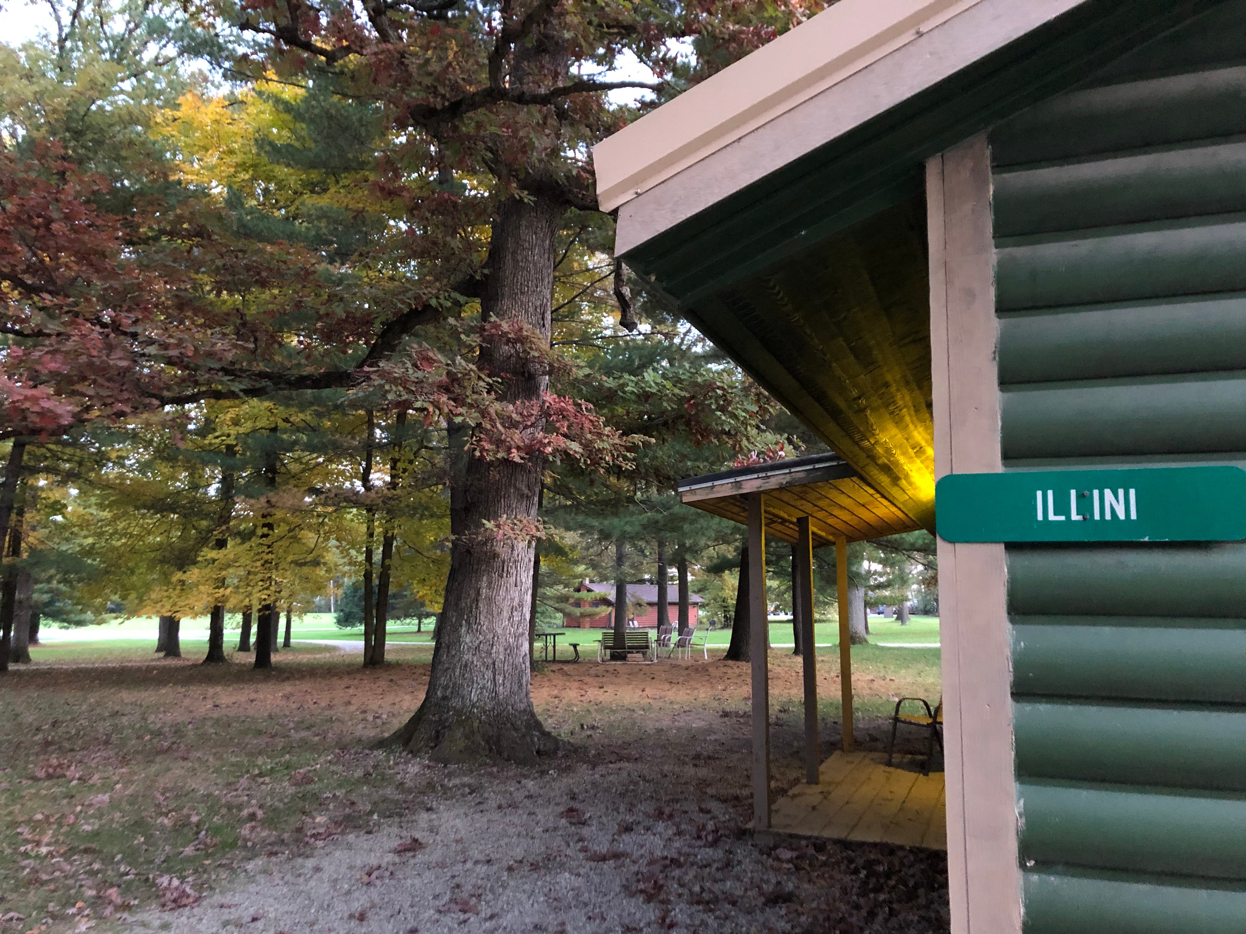 Cabins are well spaced out for privacy on our 65 acre wooded property.