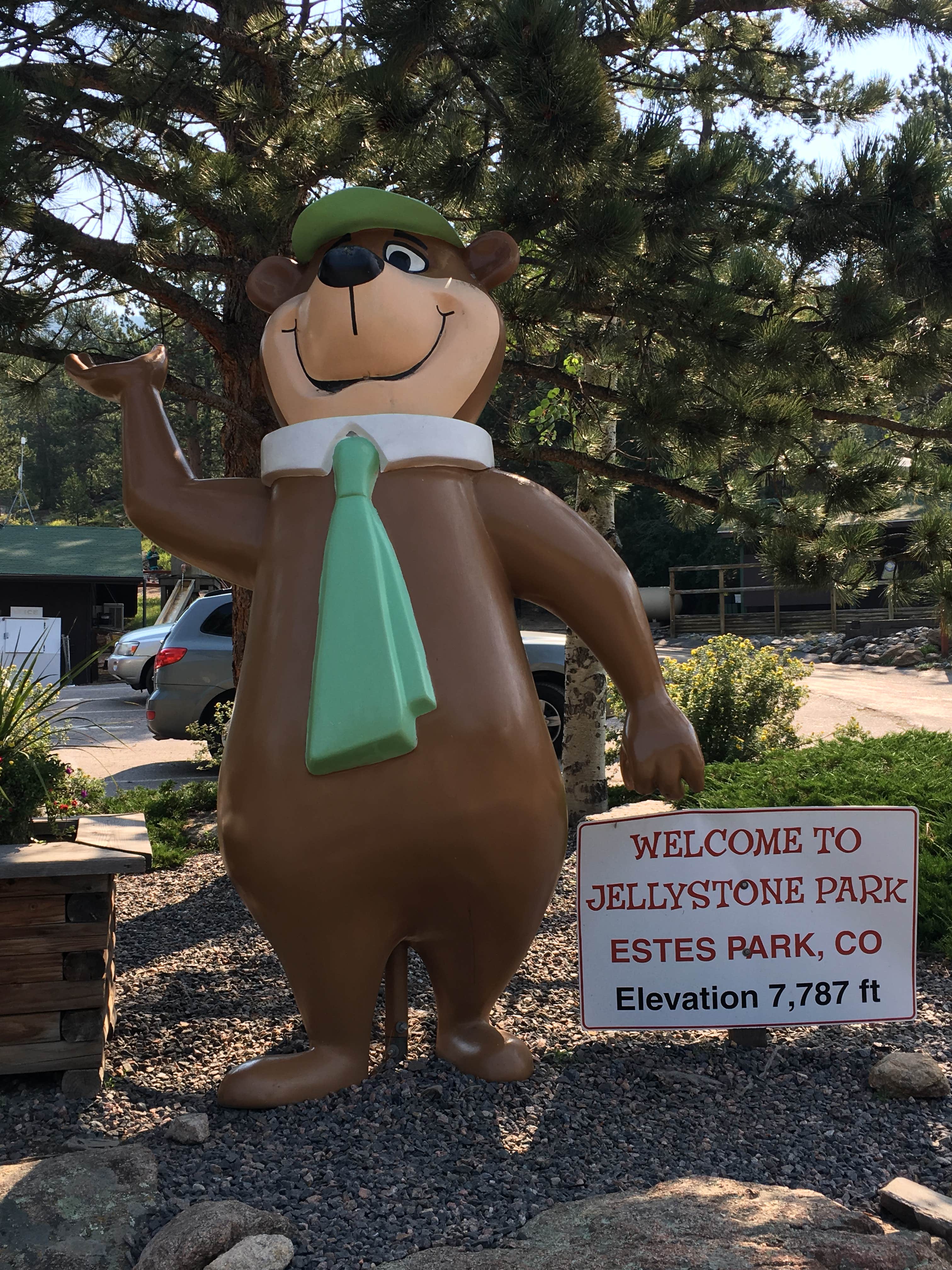 Entrance to Yogi Bear's Jellystone Park in Estes Park