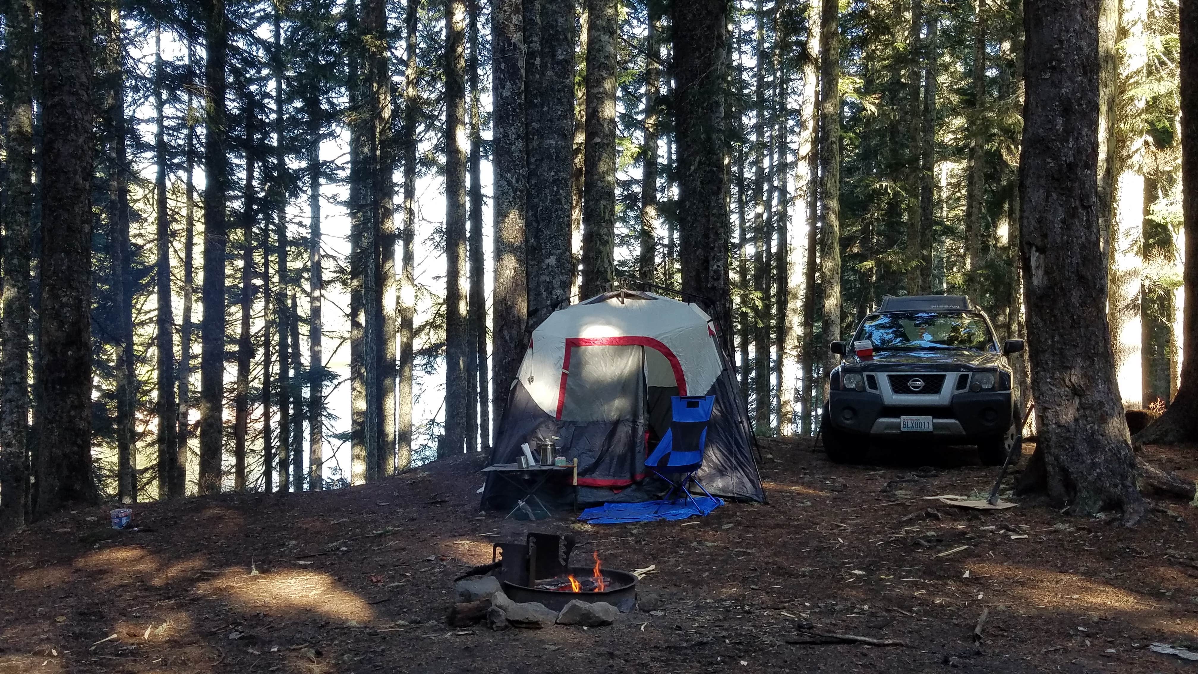 Juice B.'s photo of tent camping at Council Lake near White Swan, WA