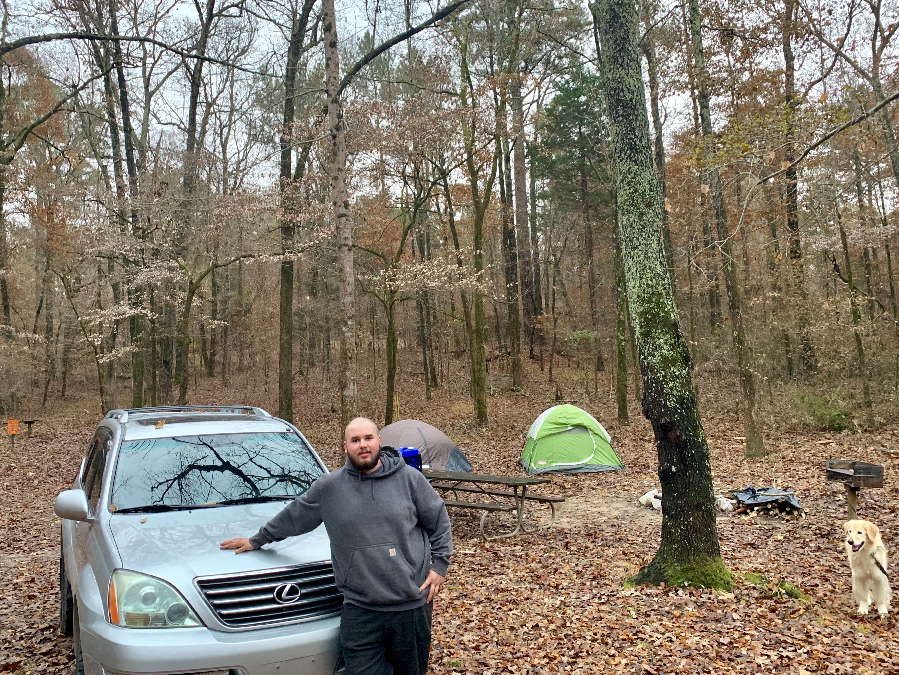 Steven W.'s photo of camping with pets at Wall Doxey State Park Campground near Oxford, MS