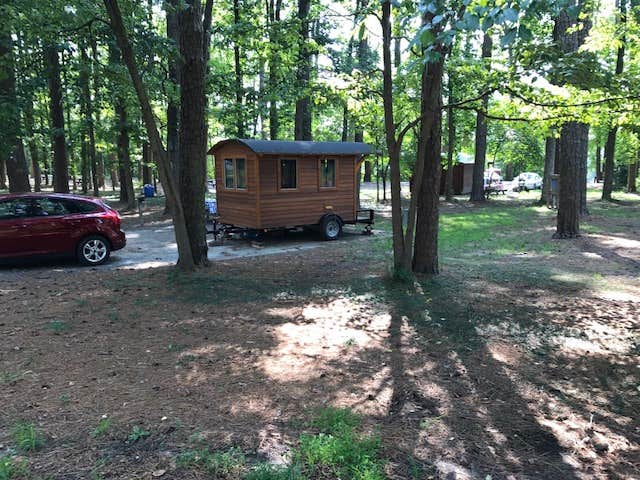 Jen V.'s photo of glamping accommodations at Milburn Landing Campground near Millville, DE