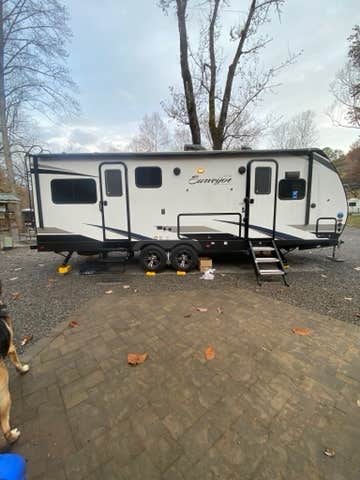 Ginger G.'s photo of camping with pets at Little Arrow Outdoor Resort near Maryville, TN