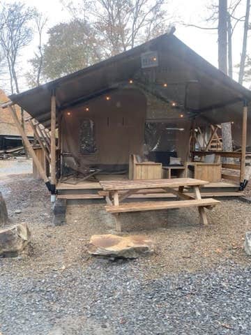 Ginger G.'s photo of glamping accommodations at Little Arrow Outdoor Resort near Clinton, TN