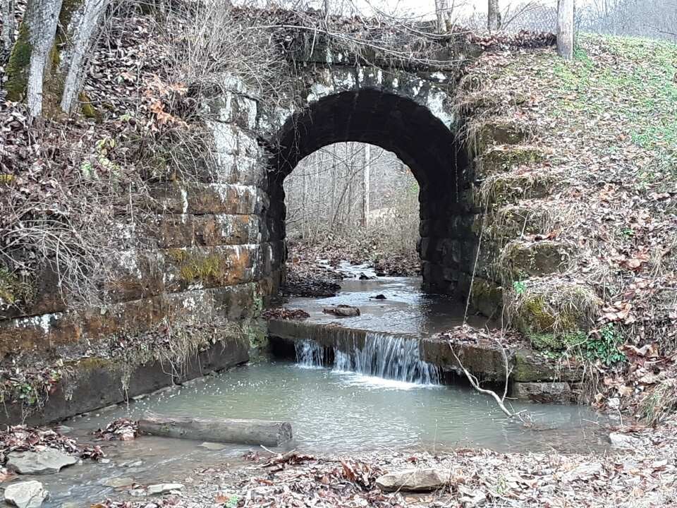 Below The Covered Bridge In The Park