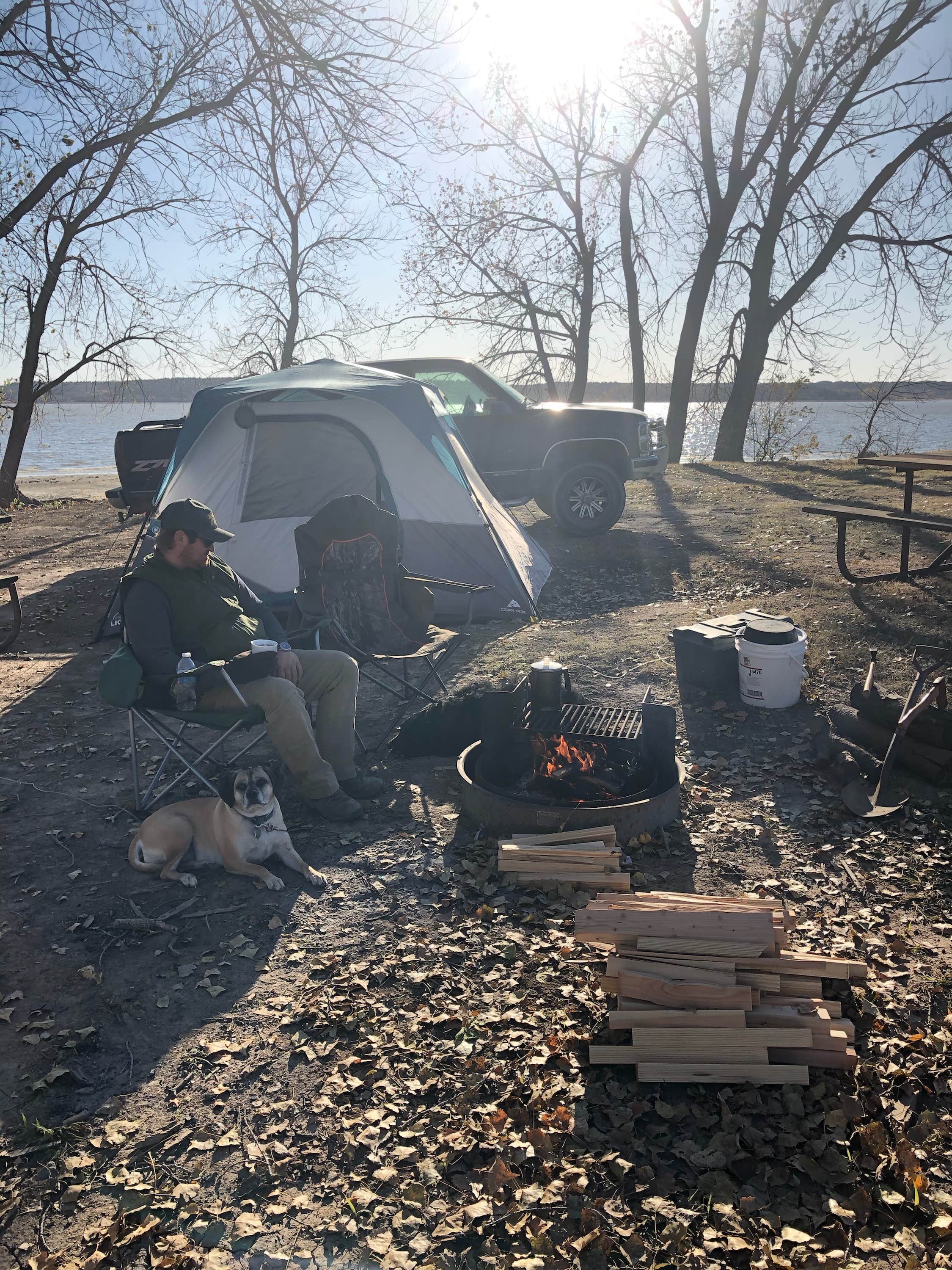 Camper-submitted photo at Cedar Point Campground — Lovewell State Park near Norway, KS