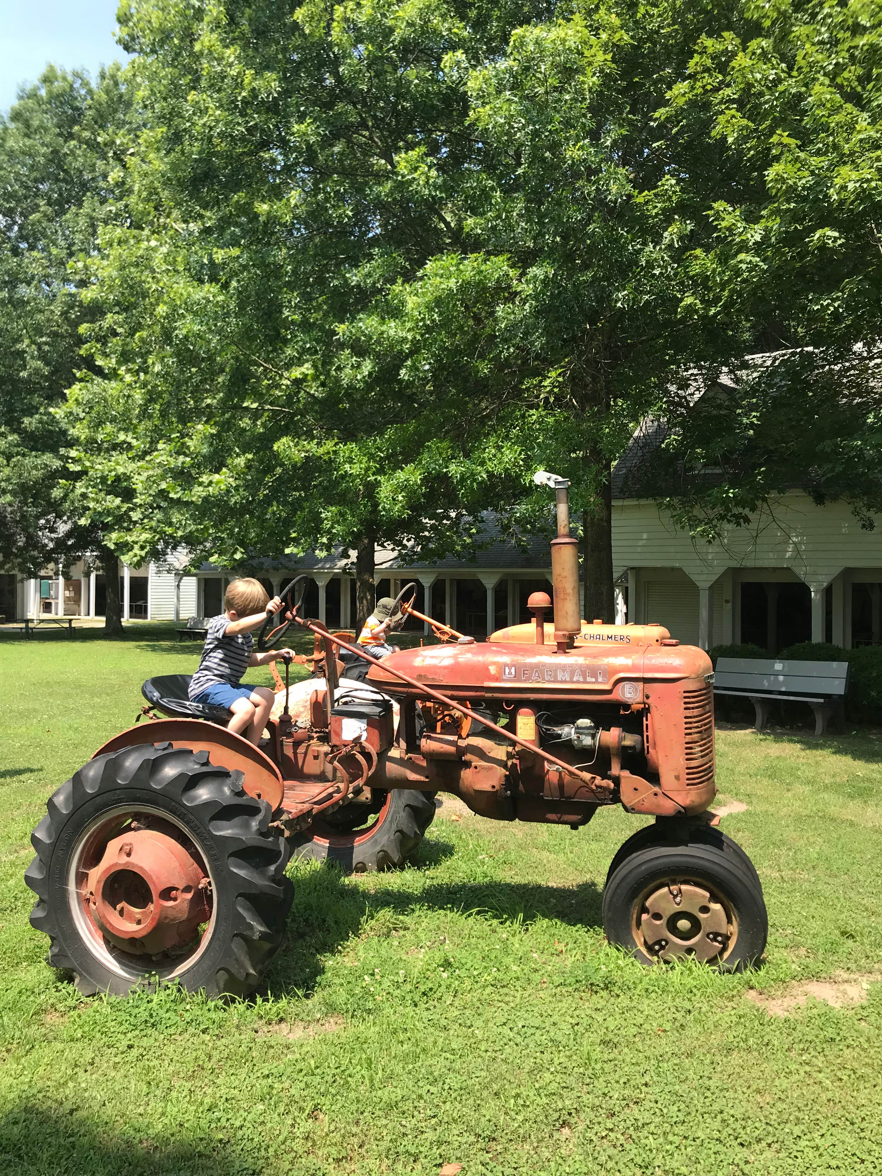 Fun tractors for the kids to climb on!